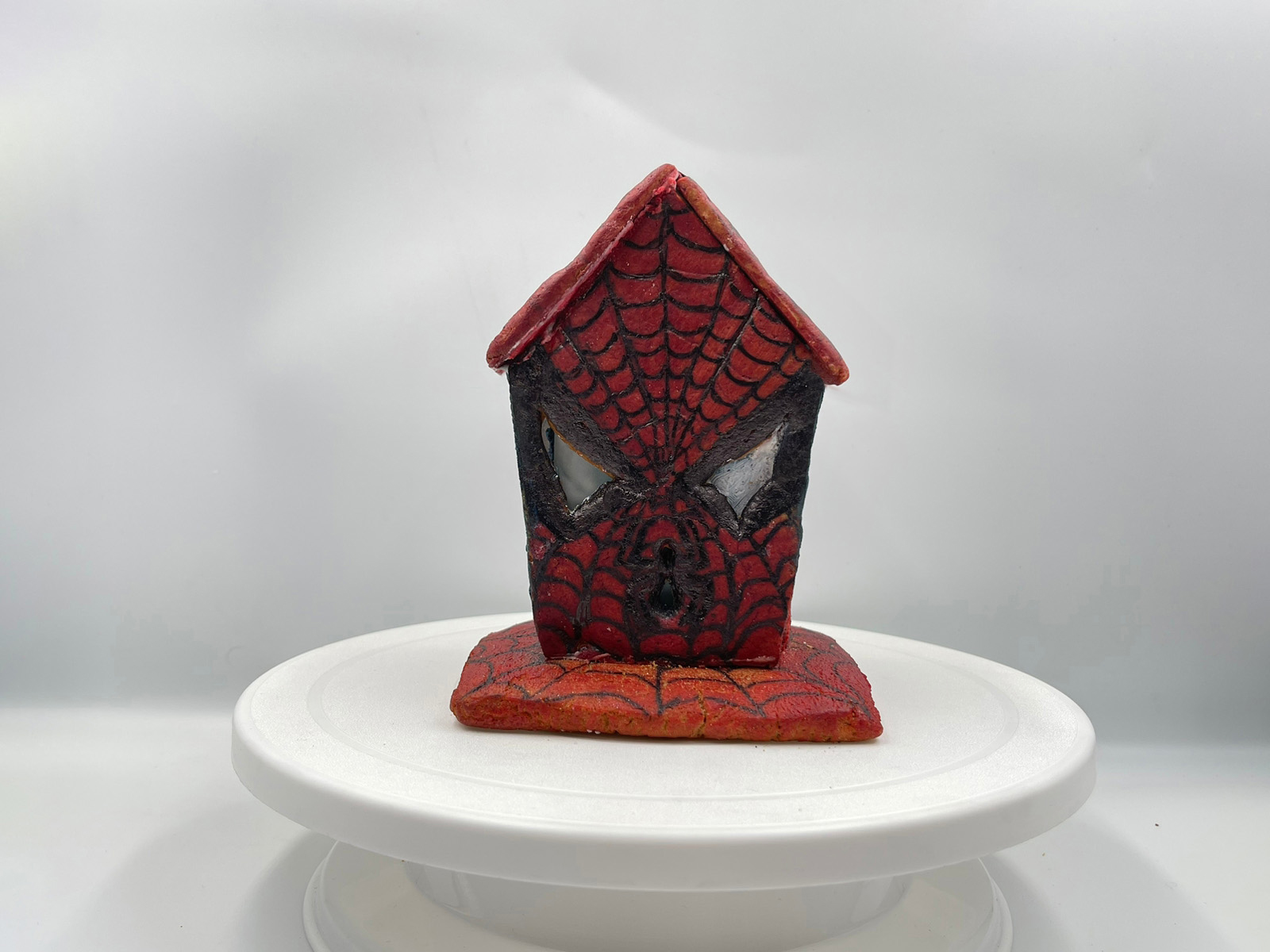 spiderman-house-front-view Gingerbread Spiderman's House